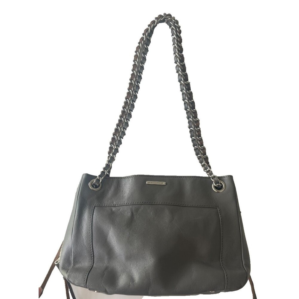 Rebecca Minkoff Gray Swing Bag Leather Chain Convertible Shoulder Crossbody